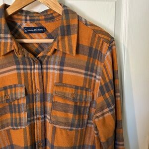 United By Blue The Women’s Responsible Flannel Rustic Orange Plaid Cabincore | L